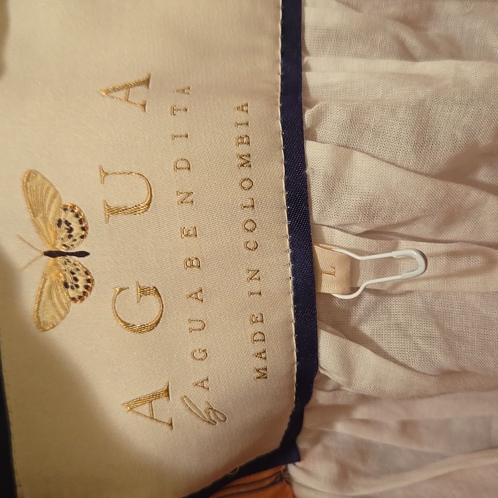 Agua By Agua Bendita L Salvador Encaje Mini Dress Pink Embroidered Ruffled Print - Picture 13 of 15